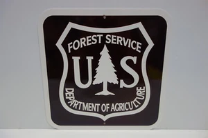 US FOREST SERVICE DEPARTMENT NATIONAL PARK BAKED ENAMEL SIGN. MINT NOS. HEAVY - Picture 1 of 2
