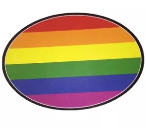 Gay Pride Regenbogen rund Magnet Schild - Bild 1 von 2