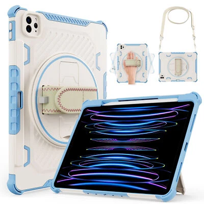 Hard Shockproof Stand Case w/Strap For iPad Pro 12.9"&11"/9/8/7th Gen/Air 5/4th - Image 1 of 4