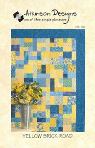 YELLOW BRICK ROAD Quilt Pattern, Atkinson Designs ATK-126 Fat Quarter Quilt - Picture 1 of 2