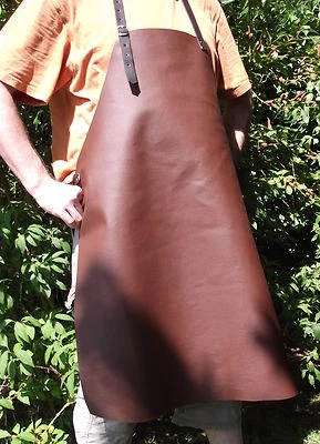 Delantal De Cuero Resistente A La Suciedad Marrón - Imagen 1 de 2