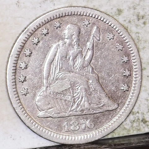 1876-CC Liberty Seated Quarter - XF Details (#45896) Cover