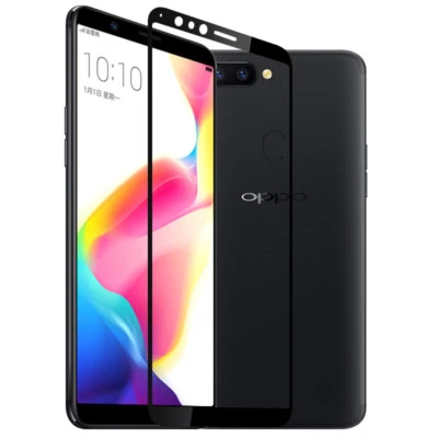 全盖钢化玻璃屏幕保护膜 适用于 OPPO R15 F7 F5 F3 R11 全新 — 第 1/4 张图片
