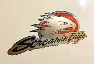 Harley Davidson Screamin Eagle Chrome Decal screaming sticker tank bike L@@K - Picture 1 of 2