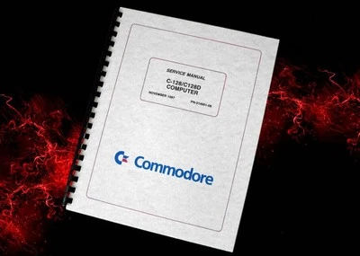 COMMODORE C-128 C128D Computer Owners Service Manual w/ Schematics 99 pages - Image 1 of 2