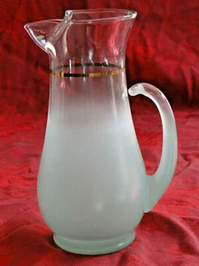 West Virginia Glass Blendo Frosted Sage Green 1qt Table Pitcher - Picture 1 of 5