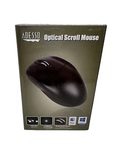 Adesso HC-3003PS Black 3-Button Optical Scrolling PS/2 PC Computer Mouse NIB - Picture 1 of 4