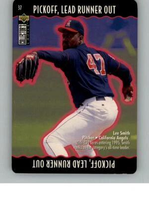 1996 Collector's Choice Lee Smith 37a You Make the Play Pickoff, Lead Runner Out - Image 1 of 2