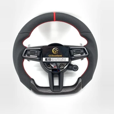 For Porsche 911 992 718 Boxster Macan 2016+ Custom Carbon Fiber Steering Wheel - Image 1 of 4