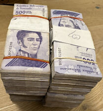 @ VENEZUELA BUNDLE USED 2000 X 500000 BOLIVARES BRICK BANKNOTES 2020 1/2 MILLION