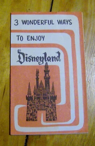 RARE vintage 1961 3 WAYS TO ENJOY DISNEYLAND brochure pamphlet Walt Disney 1960s - Picture 1 of 2