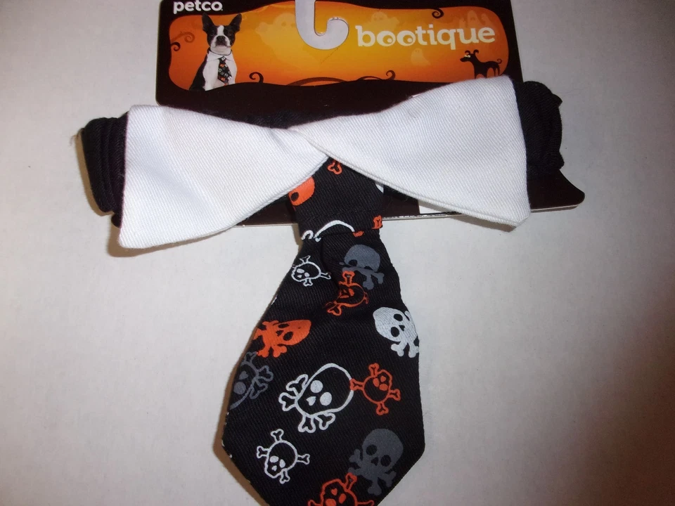 Perro Calaveras Corbata Collar S/M M/L Halloween Disfraz Petco Cachorro Nuevo Botín  Foto 1 de 1