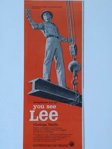 1958 vintage Lee jeans print ad. Chetopa twills - Picture 1 of 1