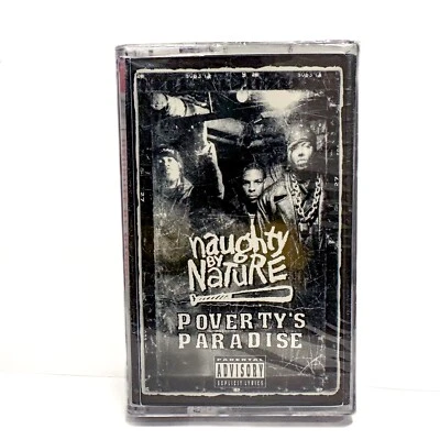 Sealed Naughty By Nature Poverty's Paradise (Cassette 1995) Hip Hop Rap - Image 1 of 3