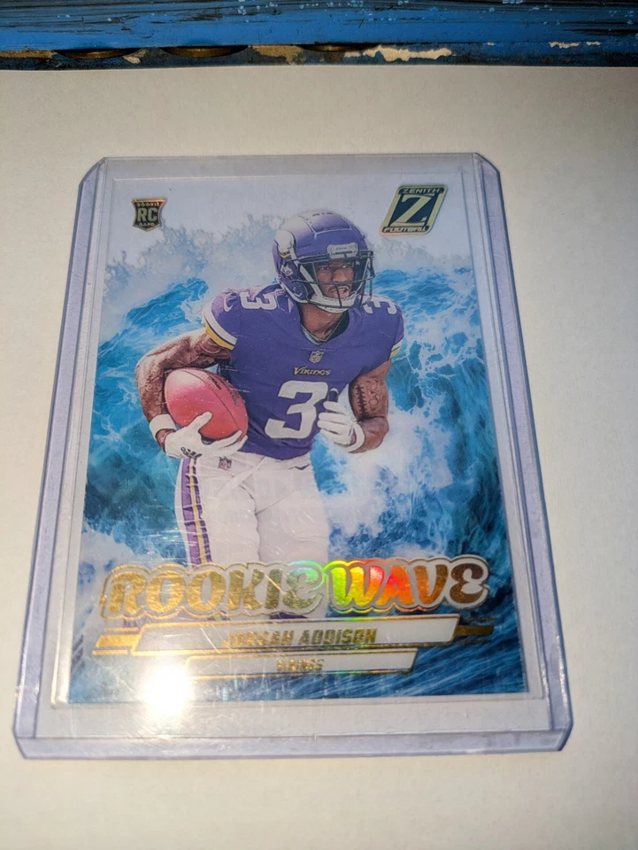 2023 Panini Zenith Football Rookie Wave SSP Jordan Addison RC #14 Vikings - Image 1 of 2