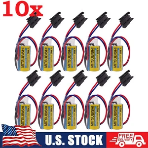 10- MR-BAT ER17330V/3.6V Mitsubishi A6BAT PLC Battery for FANUC CNC System Power - Picture 1 of 6