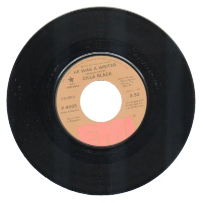 CILLA BLACK   45 RPM Promo Record  "HE WAS A WRITER"   Stereo/Mono   MINT- ! Foto 1 de 2