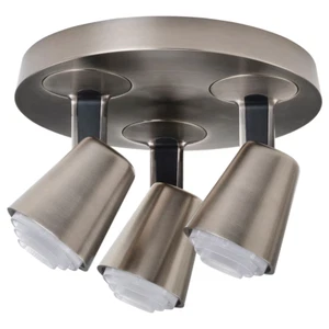 IKEA MONAZIT Ceiling spotlight with 3 spots, nickel-plated Modern Silver Tone - Picture 1 of 3