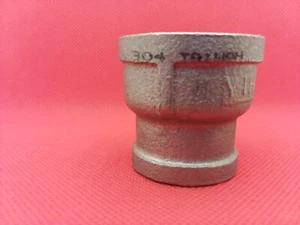 YIH-150 REDUCER COUPLING 1" X 3/4" NPT STAINLESS STEEL 304 NNB - Picture 1 of 5