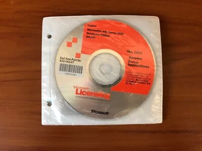 Microsoft SQL Server™ 2000 Developer Edition 64-bit E32-00137 X09-51140 - Image 1 of 2