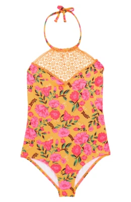 Billabong L4532 Multicolor Sun Dream Girls One-Piece Swimsuit Size 14 Kids - Image 1 of 2