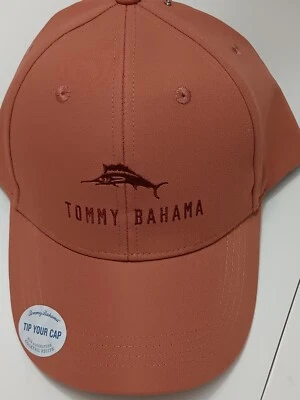 TOMMY BAHAMA GOLF MEN LITE RED BASEBALL CAP +COCKTAIL RECIPE HAT ADJUST OSFA NWT - Image 1 of 4