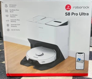 Roborock- S8 Pro Ultra Wi-Fi Connected Robot Vacuum & Mop, White #2 - Picture 1 of 10
