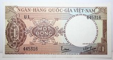 New listing
1964 South Vietnam 1 One Dong Banknote 445316 P 15a