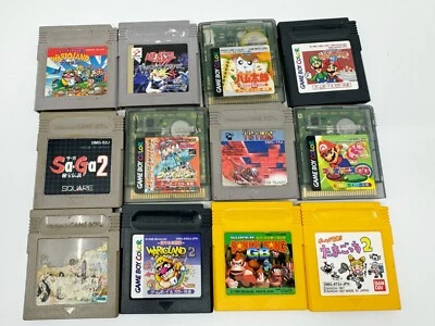 LOT OF 12 GAME BOY MARIO WARIO SAGA YU-GI-OH DONKEY CONG NTSC-J JAPAN - Image 1 of 4