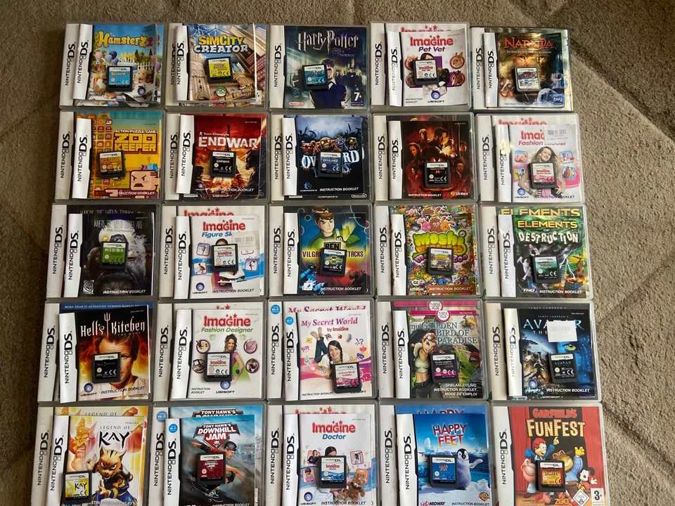 Lot of 25 Nintendo DS Action & Adventure Simulation Video Games + Manuals Bundle - Image 1 of 4