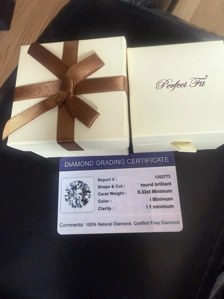 9ct White Gold Engagement & Eternity Ring - Image 1 of 4