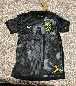Maglia Brasile Cristo Redentore Brazil Fan Edition Football Shirt Nuova - Foto 1 di 5