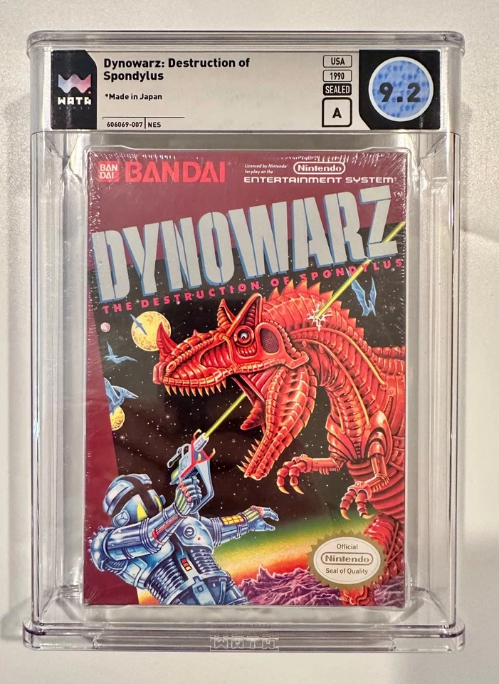 DYNOWARZ The Destruction of Spondylus NES WATA 9.2 A SEALED Graded Nintendo - Image 1 of 4
