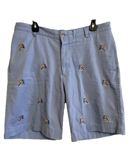 Orvis Herren Shorts Chino hellblau mit Strandschirmen Taille 36 W - Bild 1 von 5