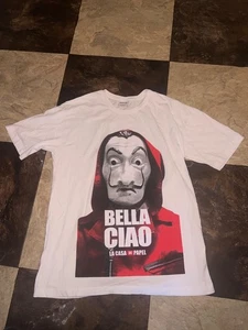 La Casa de Papel Money Heist Bella Ciao Weiß Kurzarm T-Shirt Herren: S - Bild 1 von 7
