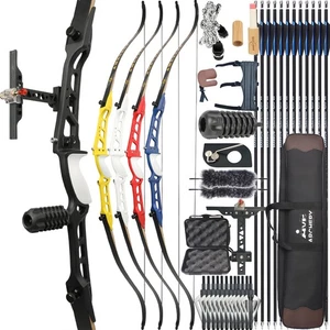 Archery Recurve Bow 66"68"70"Takedown 14-40lbs Alloy Riser Target Hunting Shoot - Picture 1 of 22