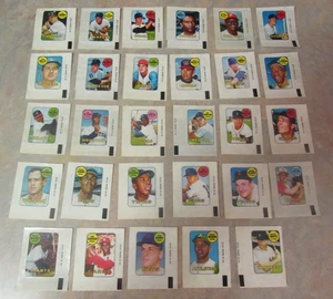 1969 TOPPS BASEBALL DECAL LOT OF 29 DIFFERENT MANTLE REGGIE JACKSON ++ - Picture 1 of 10