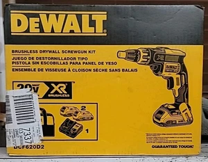 NEW DEWALT 20 Volt Li Ion Brushless Drywall Screwdriver Screwgun  Kit DCF620D2  - Picture 1 of 2