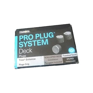 Starborn Pro Plug System Deck Pugs Trex Enhanced Scalloped 375 Pcs Toasted Sand - Picture 1 of 10