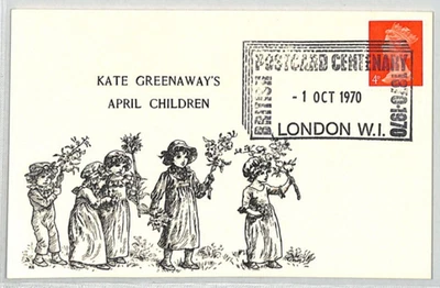 GB QEII 1970 Cover *British Postcard Centenary* ILLUSTRATED APRIL CHILDREN XE235 - Image 1 of 4