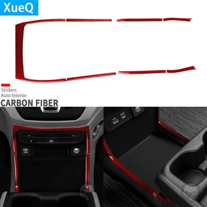 7Pcs Red Carbon Fiber Center Console Storage Panel Trim For Honda Odyssey 18-25 - Picture 1 of 17