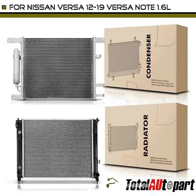 Kit de refrigeración de radiador y condensador de CA para Nissan Versa Versa Note 2014-2019 1,6 L Foto 1 de 4