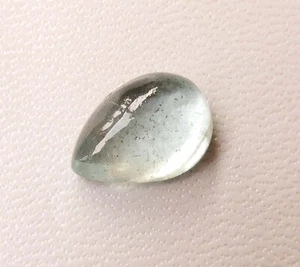 Natural Sky Blue Aquamarine Cabochon Gemstone Pear Shape Loose 4 Cts #9086 - Picture 1 of 8
