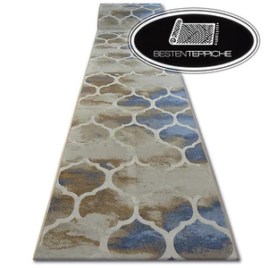 Molto Spesso Esclusivo Moderno Runner Goccia Jasmine/Beige Astrazione Larghezza - Picture 1 of 9