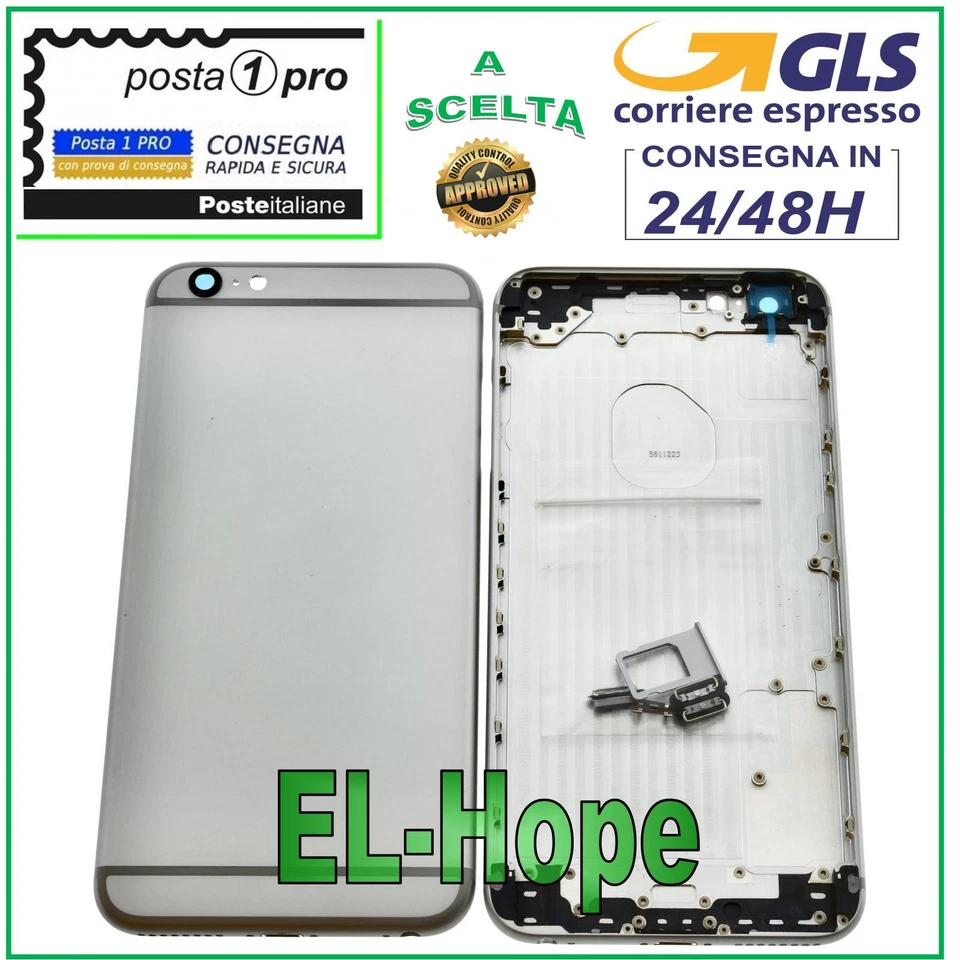 SCOCCA POSTERIORE FRAME TELAIO PER APPLE IPHONE 6 PLUS CASE COVER GREY GRIGIO - Immagine 1 di 1