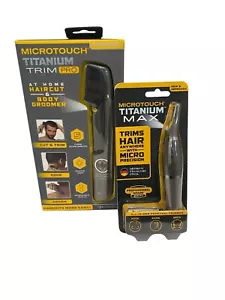 Micro Touch Titanium Trim Pro And Max Cordless Multi-Function Shaver Set Of 2 - Picture 1 of 5