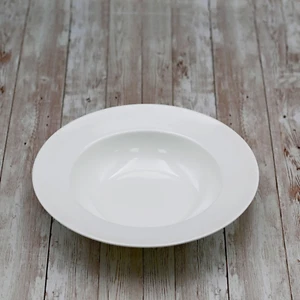 Professional Rolled Rim White Deep Plate 10" inch | 20 Oz - Picture 1 of 4