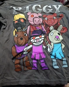 Piggy Gamer Shirt  Short Sleeve T Shirt medium grey - Picture 1 of 4
