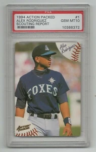 1994 Action Packed Scouting Report * Rookie * Alex Rodriguez * #1 * PSA 10 - Picture 1 of 2