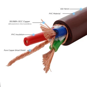 Cable de alimentación 12AWG 0,5 M OFC 16 mm fuente de audio HIFI maneja cables electrónicos a granel - Imagen 1 de 4
